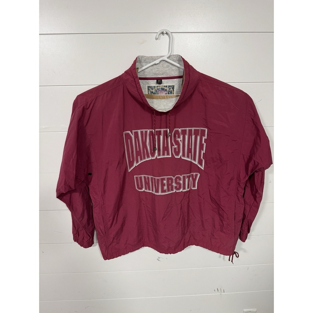 Vintage Dakota State University Windbreaker‎ Oversized Jacket XL 90s Red